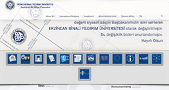Desktop Screenshot of erzincan.edu.tr